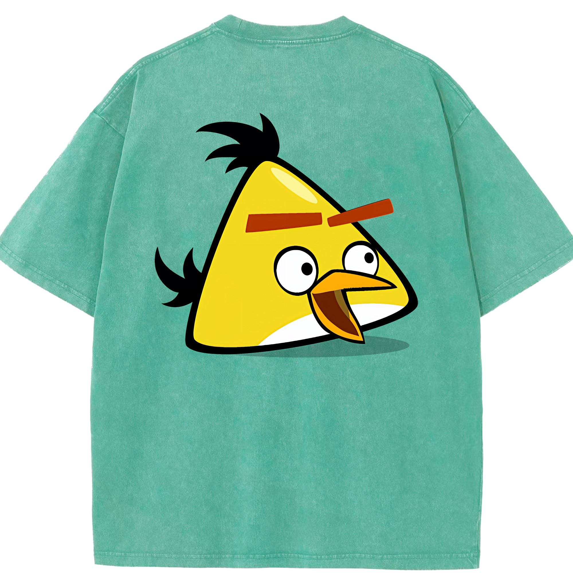（画像用） Angry Birds アングリーバード 綿100% ヴィンテージ風 半袖Tシャツ（背面プリント）